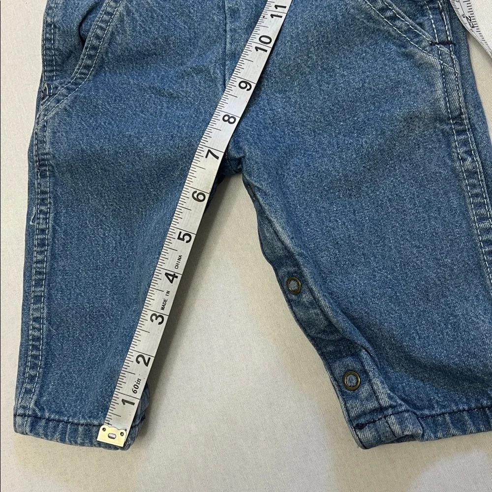 Vintage OshKosh BGosh Vestbak Genuine Article Union Made Baby Denim Overalls 3-6